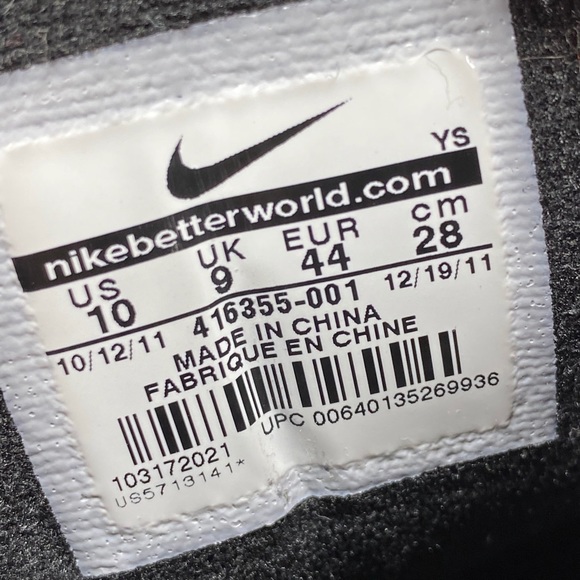 Nike Air Monarch IV Black Training Shoes Extra Wide - Picture 8 of 8